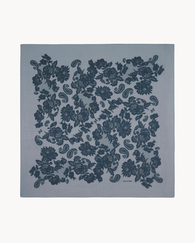 Small Bandana Hachi Lace flannel gray - Image principale