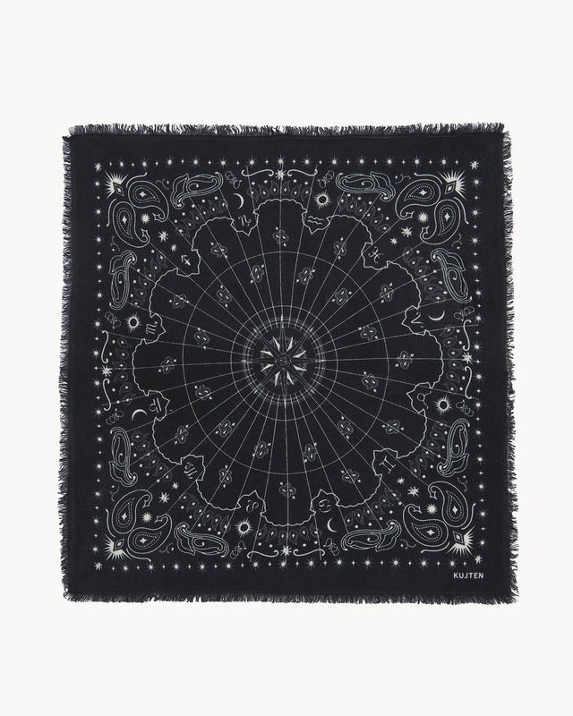Large Bandana Hachiko Astro black - Image principale