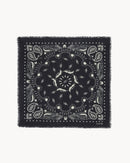 Bandana en cachemire noir et blanc pour femme et pour homme - Kujten packshot