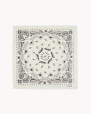 Bandana en cachemire blanc et marron pour femme et pour homme - Kujten packshot
