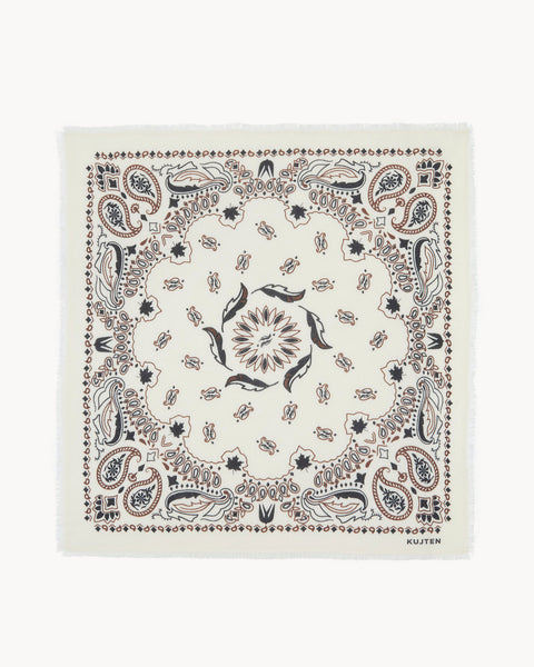 Grand Bandana Hachiko Feather Bico blanc - Image principale