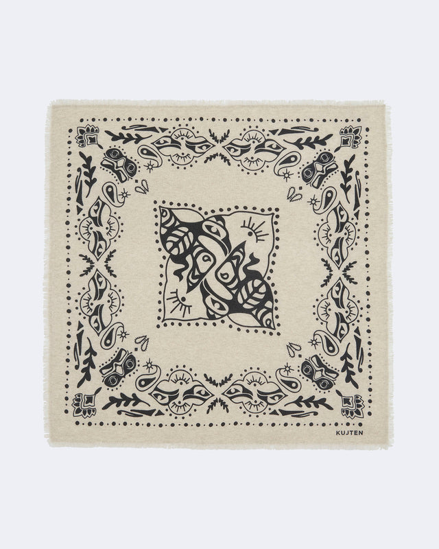 Large Bandana Hachiko Inuit Oats White - Image principale