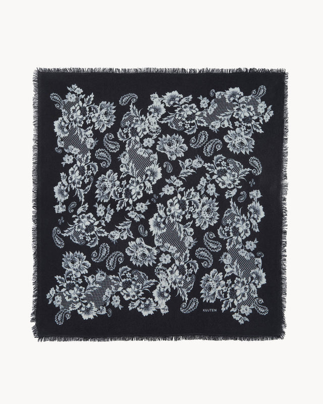 Grand Bandana Hachiko Lace noir - blanc - Image principale