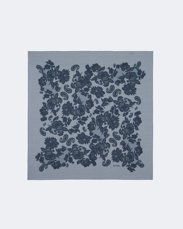 Large Bandana Helia Lace flannel grey - Image principale