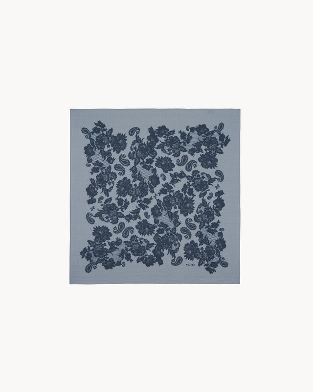 Large Bandana Helia Lace flannel grey - Image principale