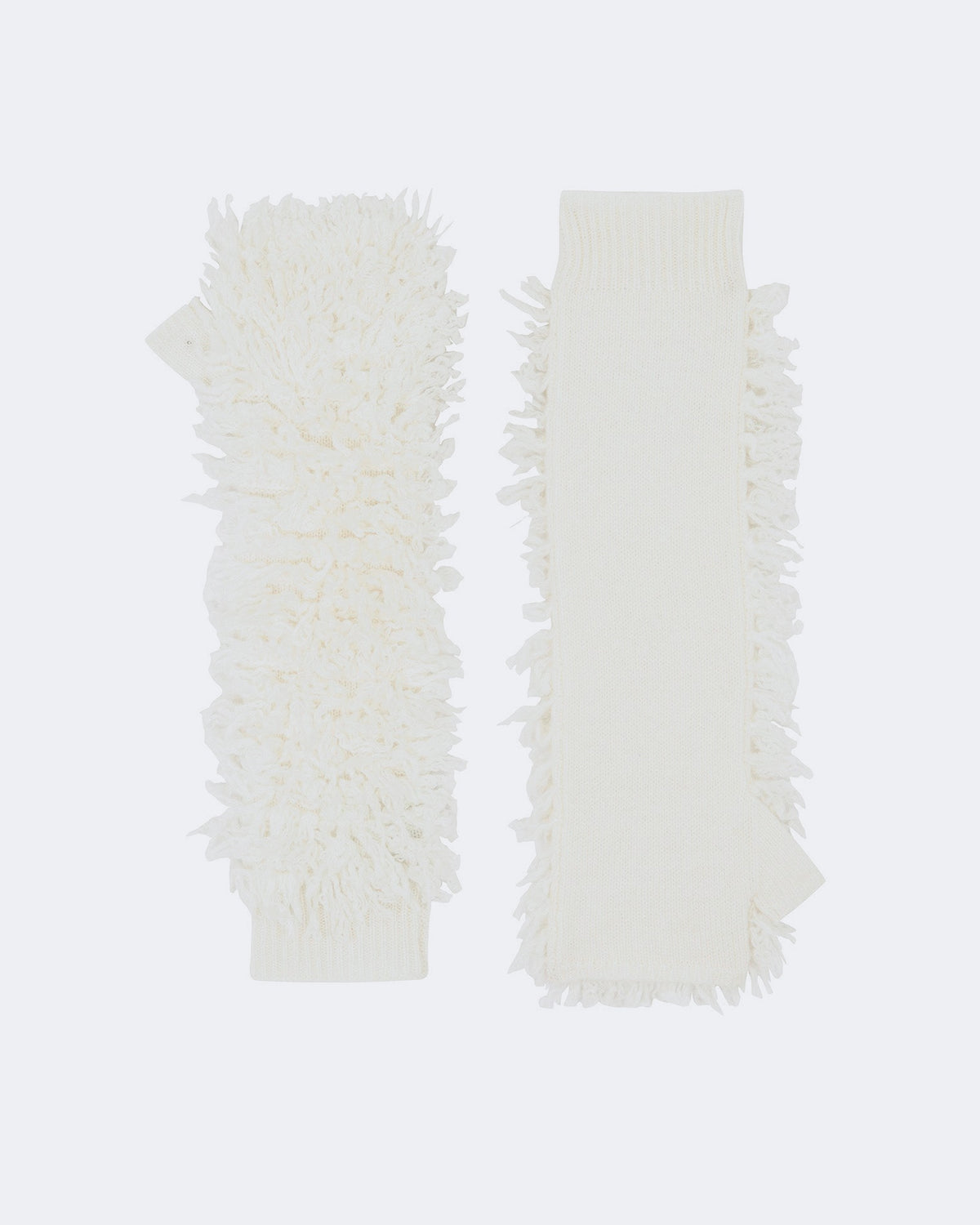 Mitaines en cachemire blanc pour femme - Kujten packshot
