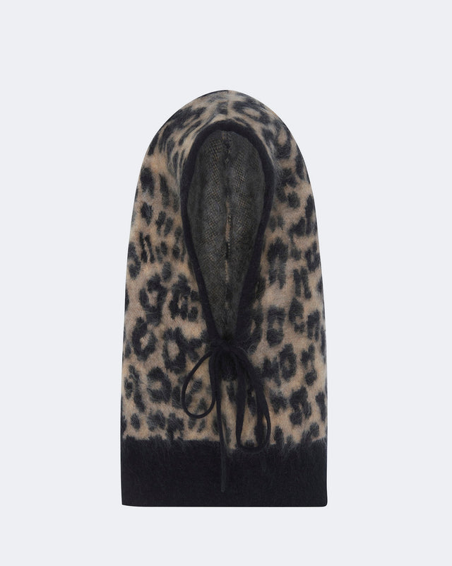Hood Sybel Fluffy Leopard camel leopard - Image principale