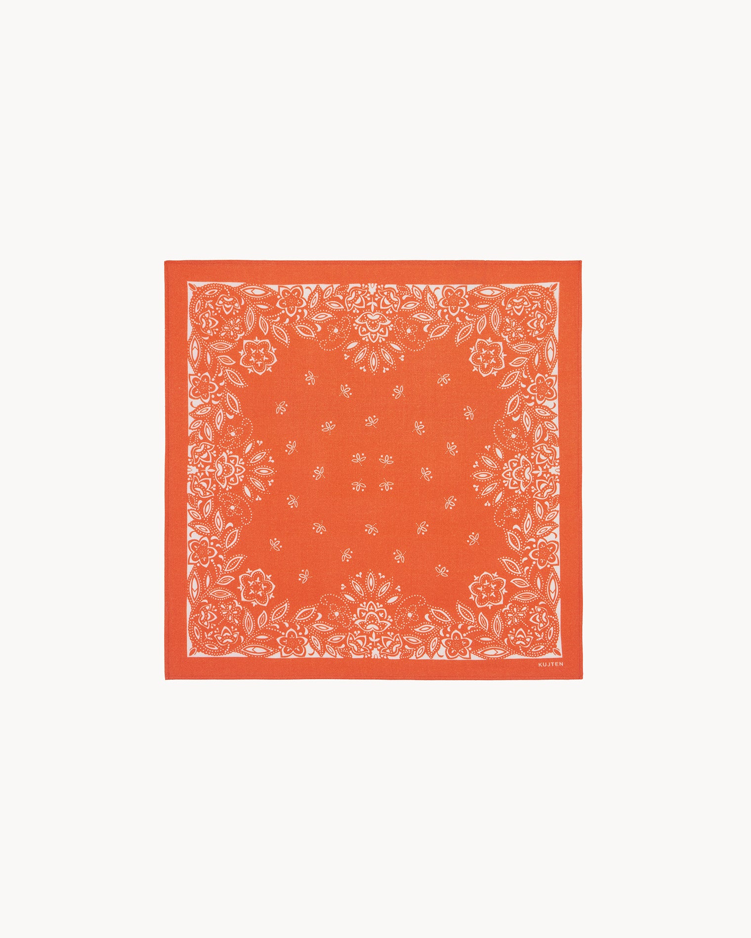 Small Silk-Cashmere Bandana Brown | Kujten Cashmere