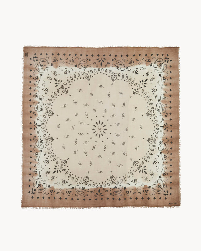 Extra large Bandana Effy Square Dye oats white - Image principale