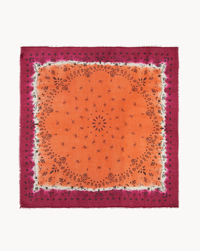 Extra large Bandana Effy Square Dye fuschia - Image principale