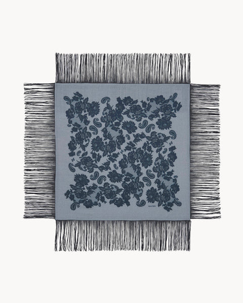 Small Bandana Heli Lace Fringes flannel grey - Image 2