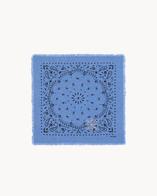 Small Bandana Hachi Snowflake steel blue - Image principale