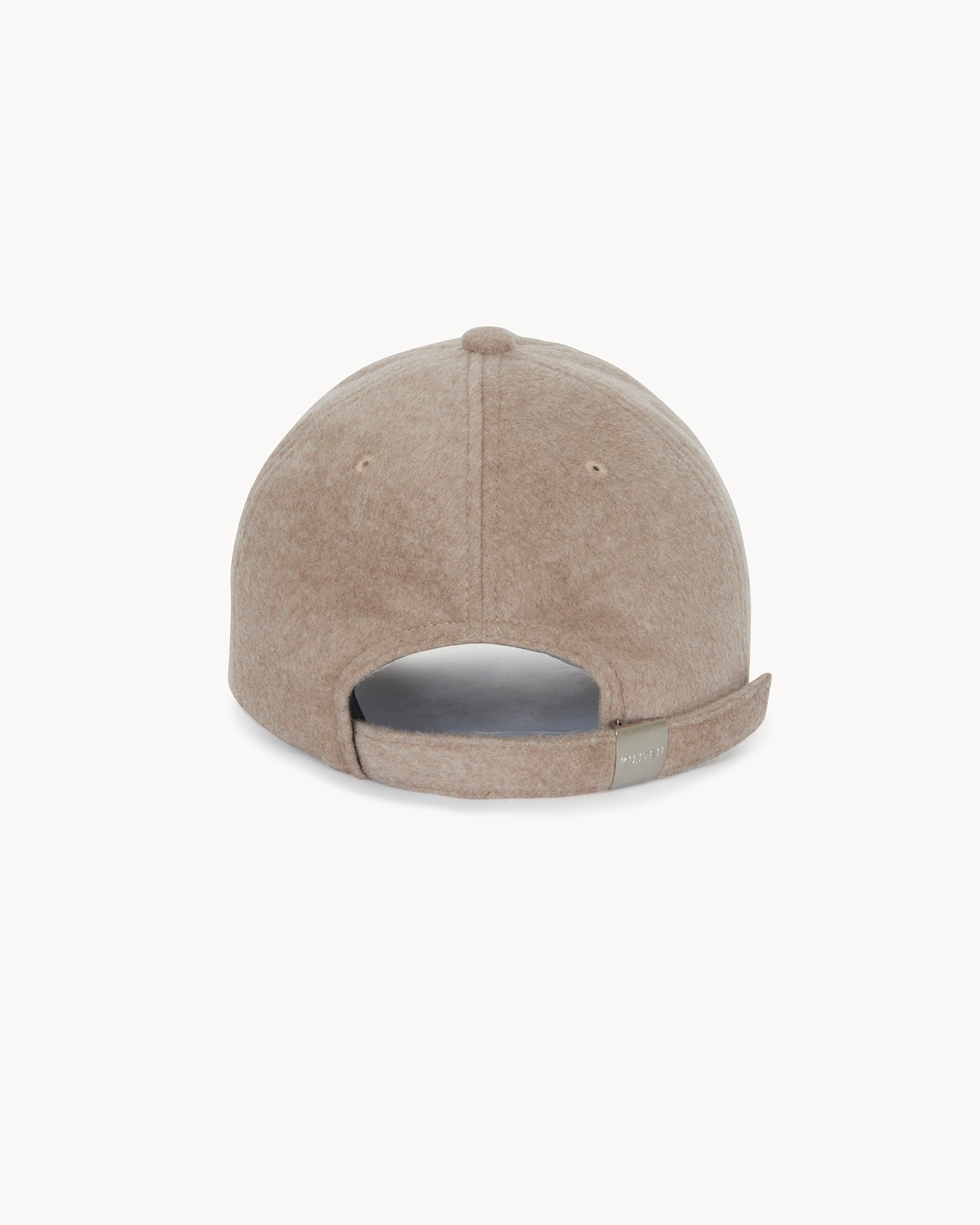 Taupe Cashmere Fitted Baseball Cap | Kujten Cashmere