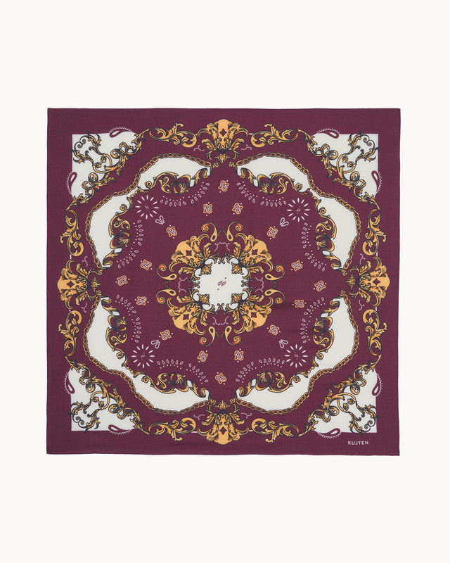Grand Bandana Helia Lully bordeaux avoine - Image principale