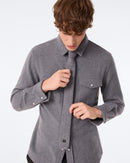Cravate Kujtie gris flanelle