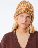 Beanie Hand Knit nocciola mouliné