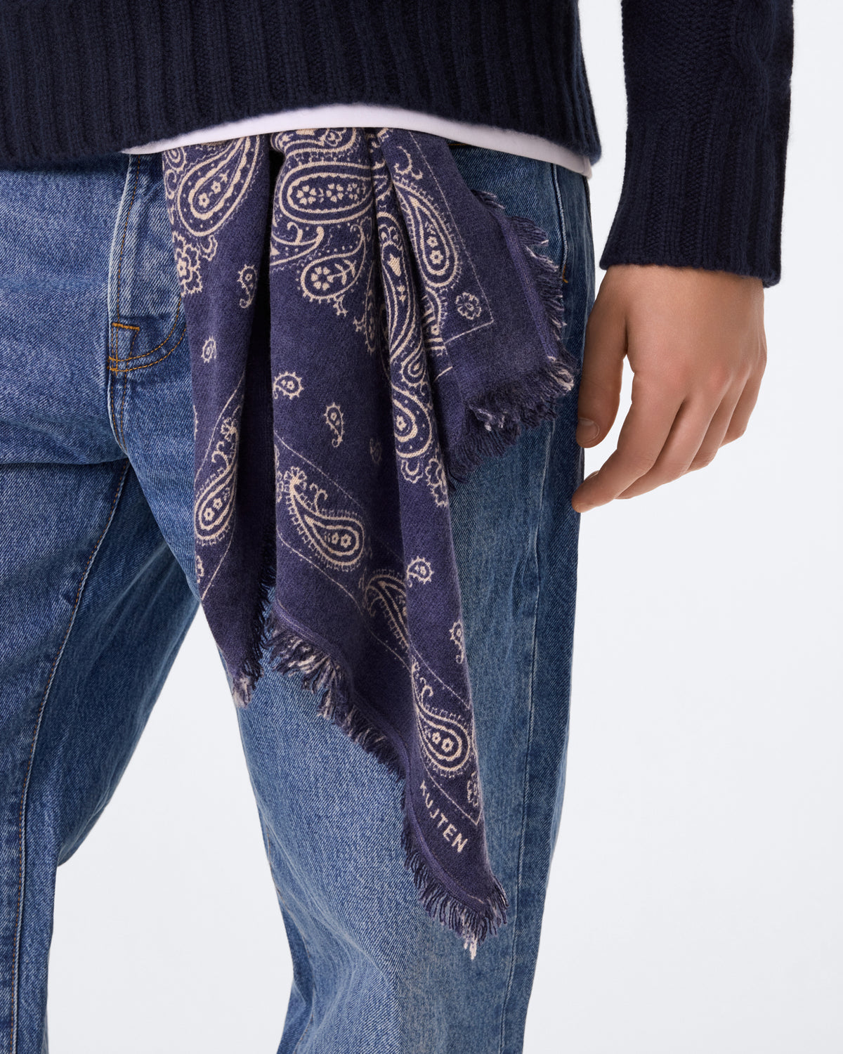 Petit Bandana Elvis denim brut