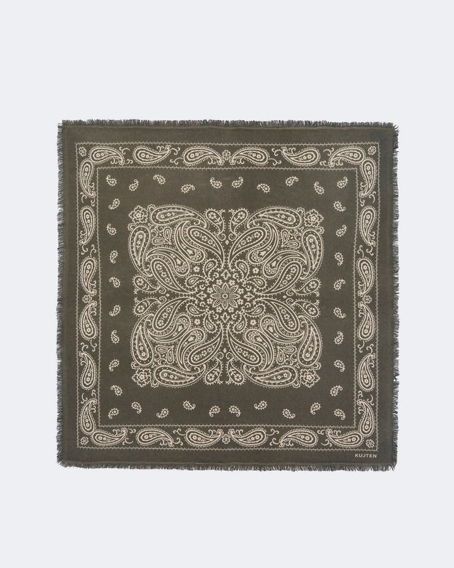 Grand Bandana Aron kaki foncé - Image principale