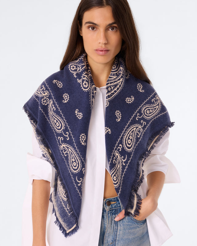 Grand Bandana Aron denim brut - Image principale