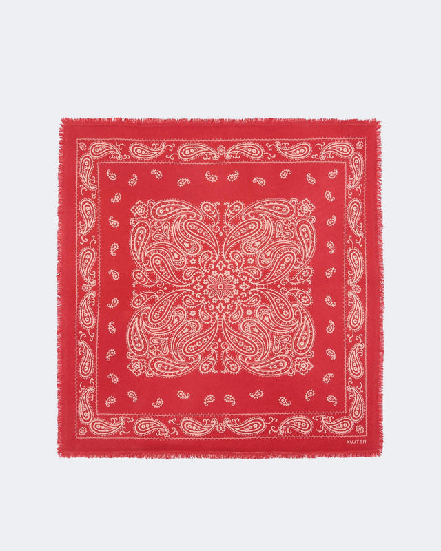 Grand Bandana Aron rouge corail - Image principale