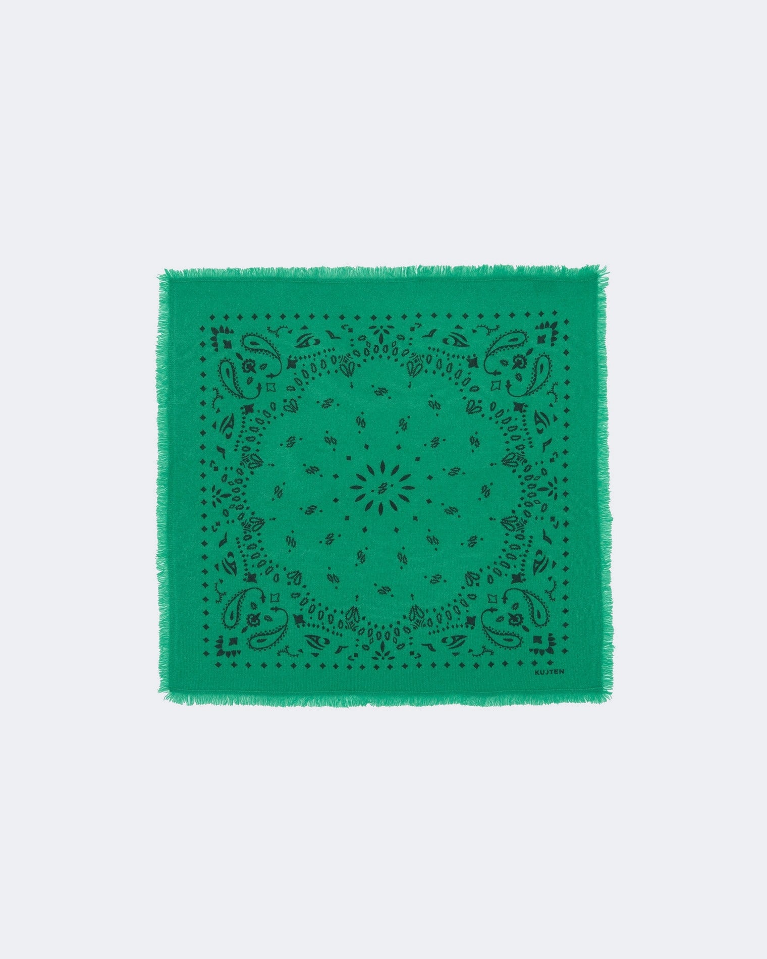 Lugano Green Cashmere Small Bandana | Kujten Cashmere