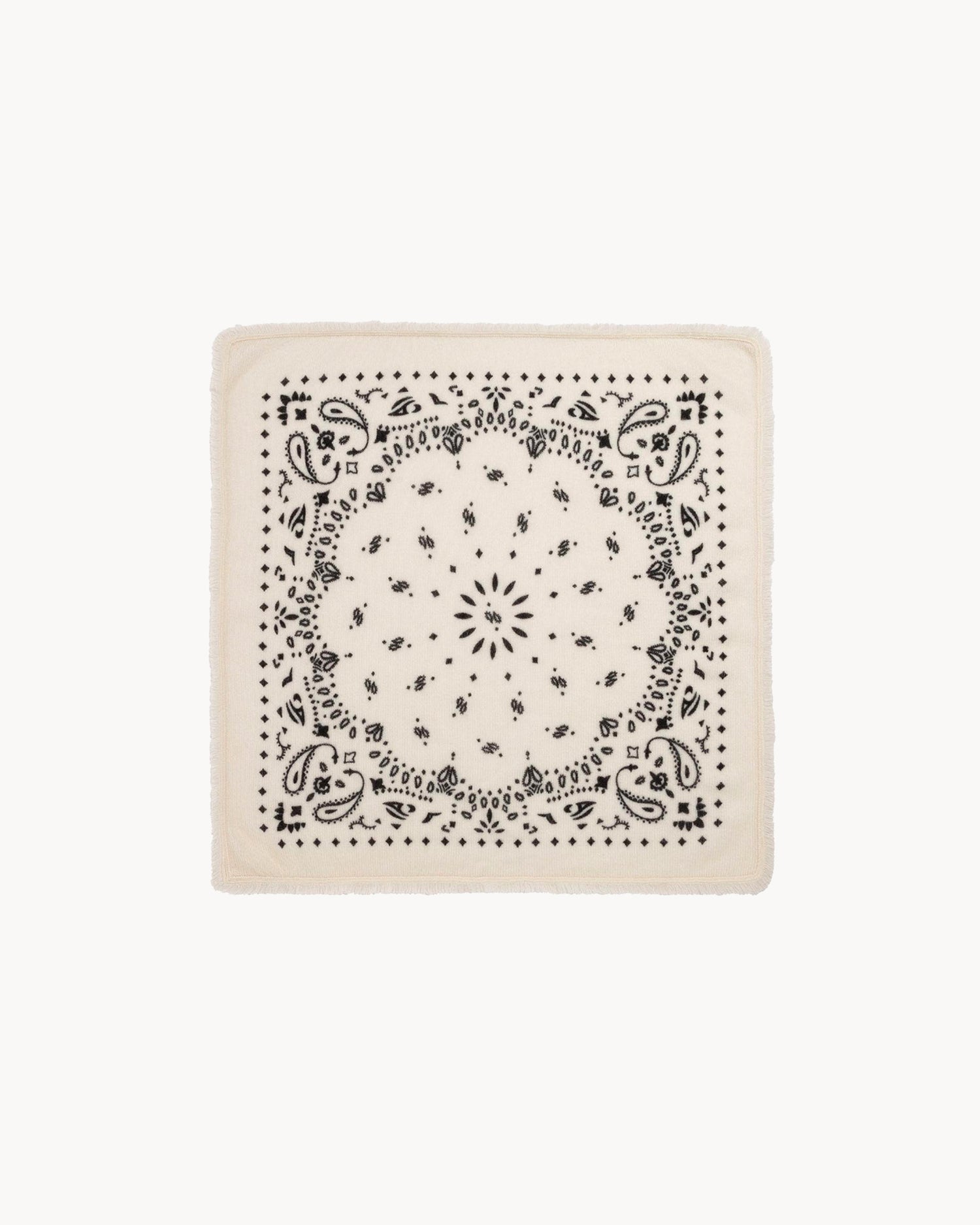 Bandana en cachemire blanc pour femme et pour homme - Kujten packshot