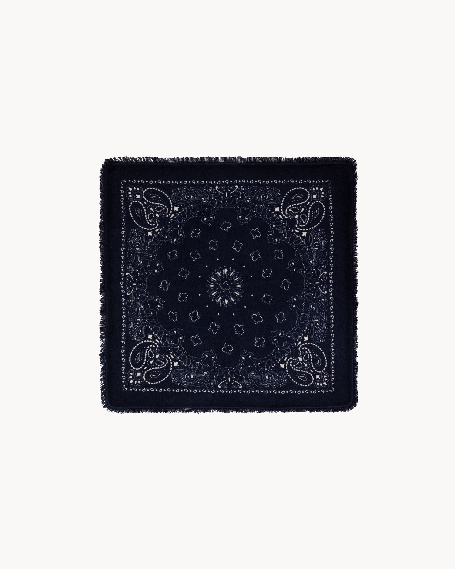 Bandana en cachemire bleu pour femme et pour homme - Kujten packshot