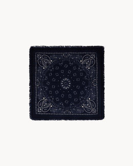 Bandana en cachemire bleu pour femme et pour homme - Kujten packshot