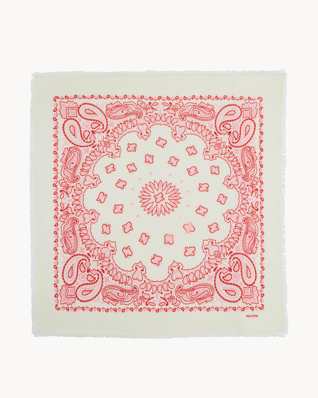 Large Bandana Hachiko Bico red white - Image principale