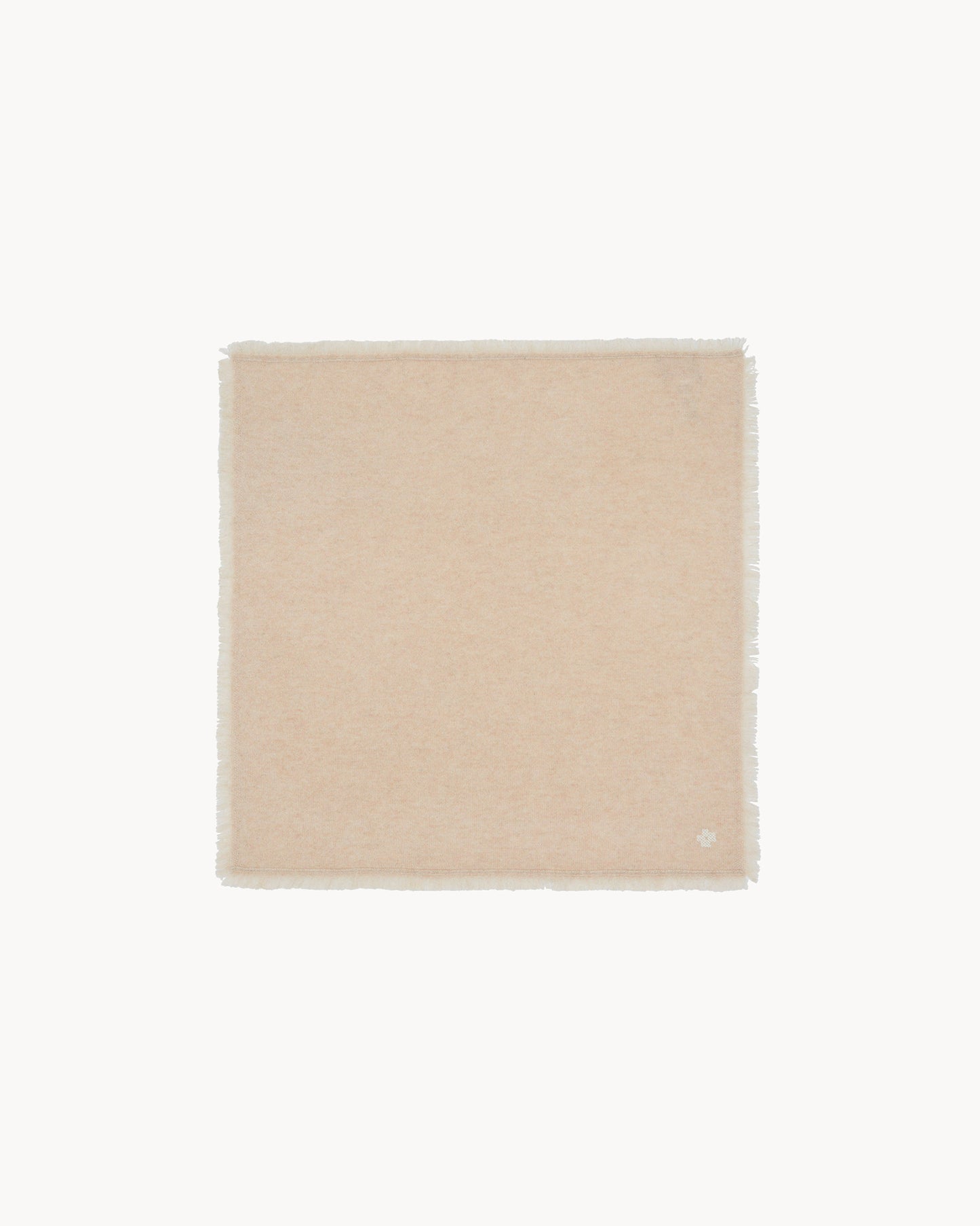 Bandana en cachemire beige pour femme - Kujten packshot