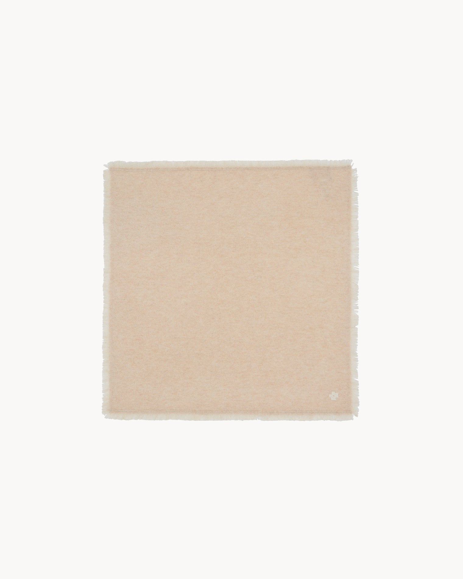 Bandana en cachemire beige pour femme - Kujten packshot
