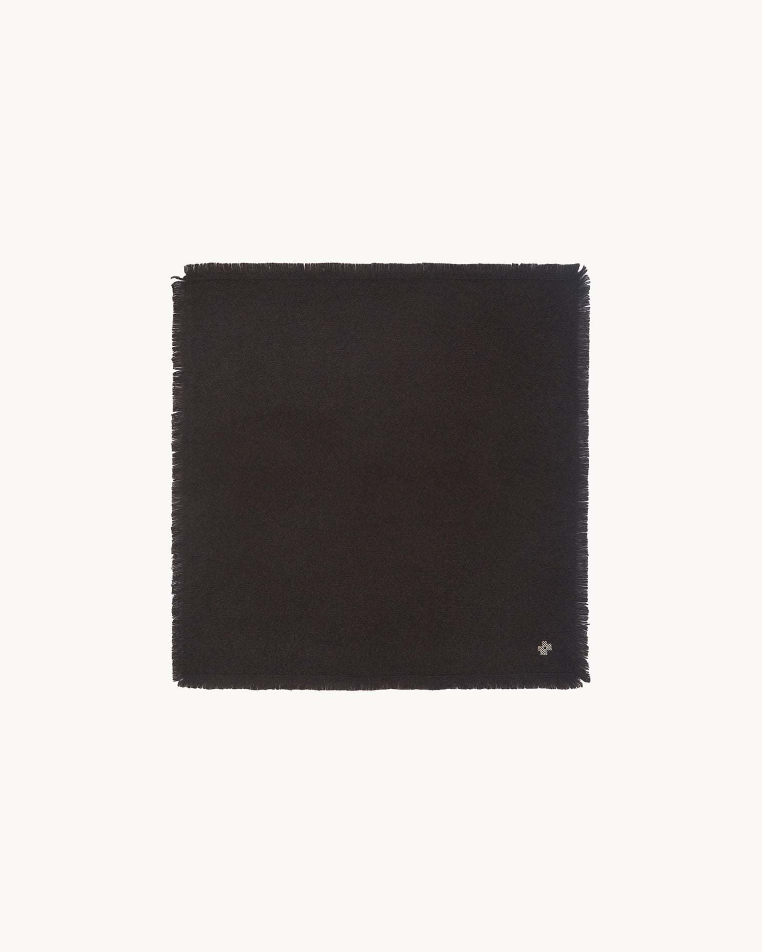Bandana en cachemire marron pour femme - Kujten packshot
