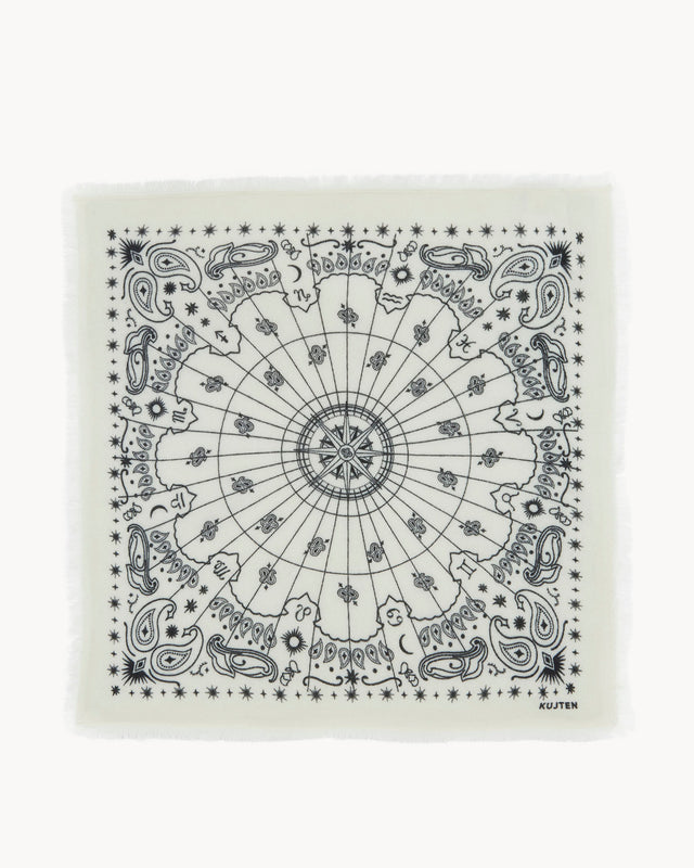 Large Bandana Hachiko Astro white - Image principale