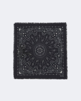 Bandana en cachemire noir pour femme et pour homme - Kujten packshot
