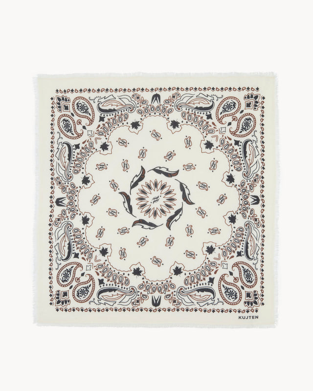 Grand Bandana Hachiko Feather Bico blanc - Image principale