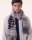 Écharpe Tartan marron