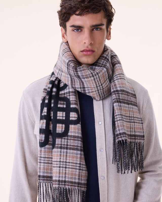 Écharpe Tartan marron - Image principale