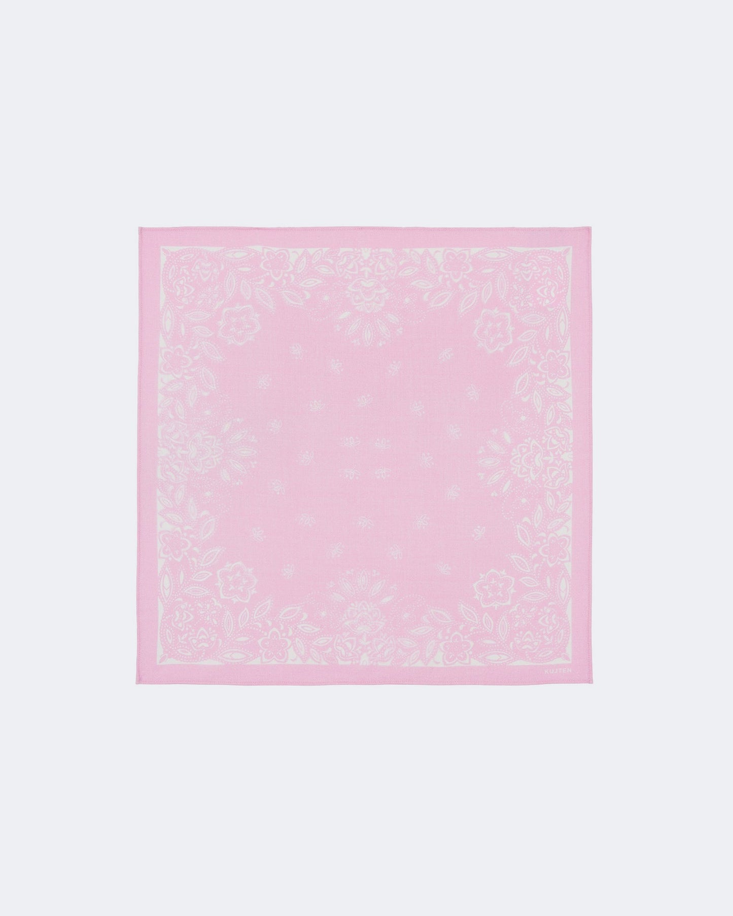 Bandana en cachemire & soie rose pour femme - Kujten packshot