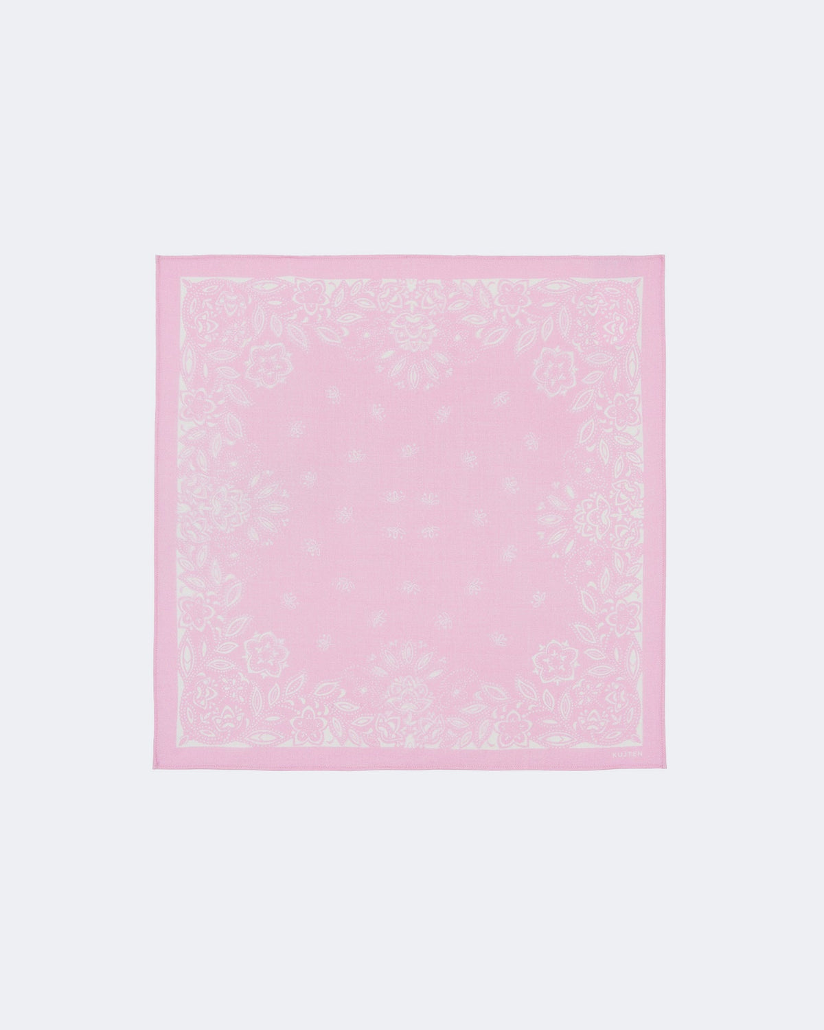 Bandana en cachemire & soie rose pour femme - Kujten packshot