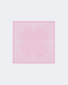 Bandana en cachemire & soie rose pour femme - Kujten packshot