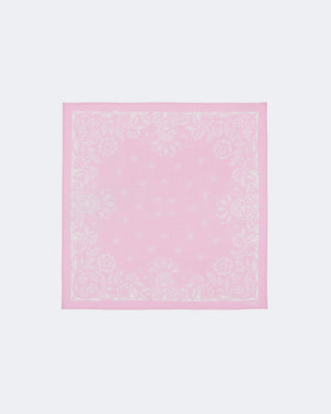 Bandana en cachemire & soie rose pour femme - Kujten packshot