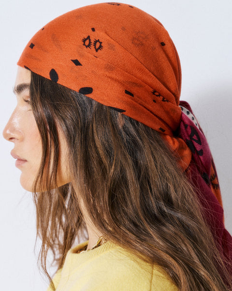 Extra large Bandana Effy Square Dye fuschia - Image 2