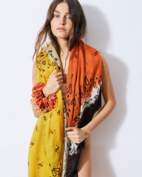 Extra large Bandana Effy Square Dye golden - Image 2
