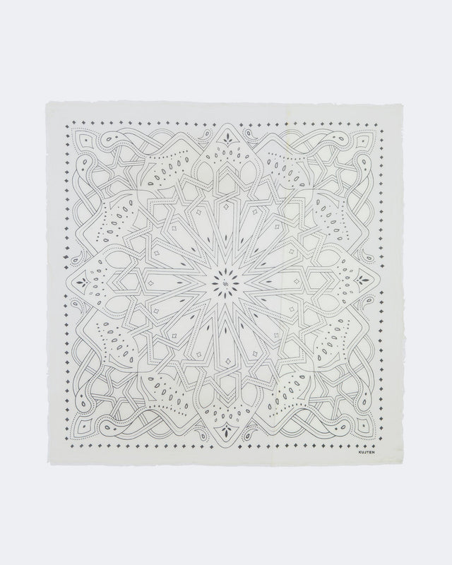 Très Grand Bandana Effy Zellige blanc - Image principale