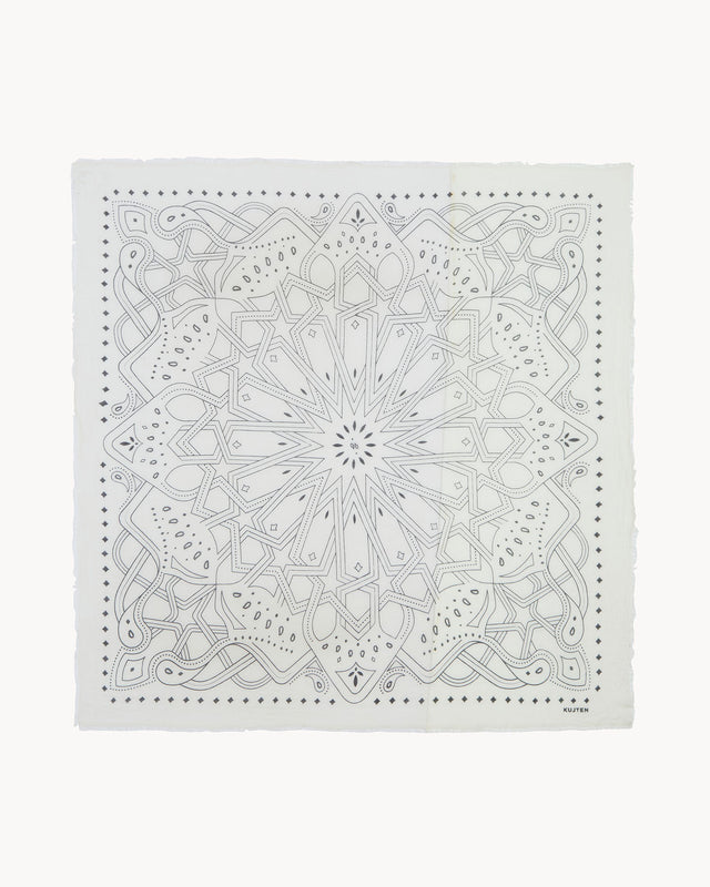 Très Grand Bandana Effy Zellige blanc - Image principale