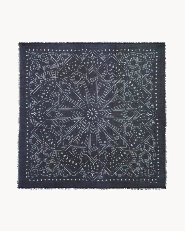 Très Grand Bandana Effy Zellige noir - Image principale