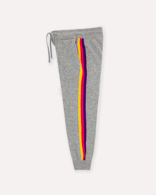 Jogging Gaby heather gray - fuchsia - Image principale