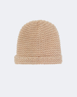 Bonnet en cachemire beige - Kujten packshot