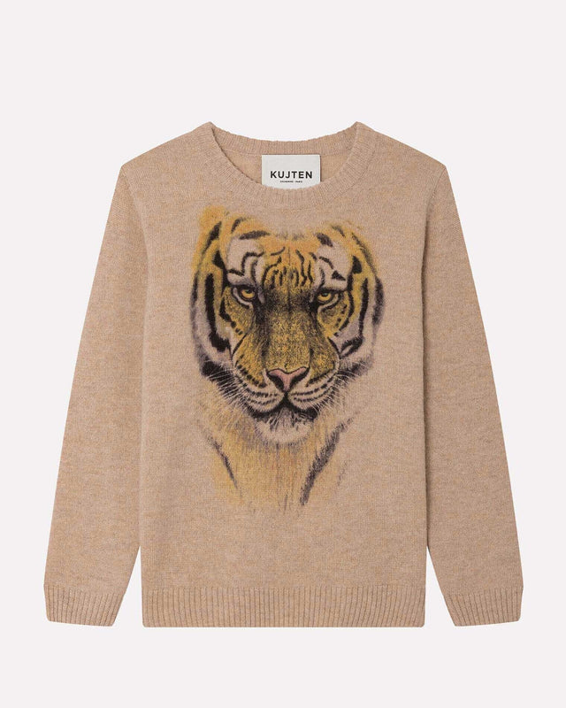 Pull Charley Tigre beige chiné - Image principale