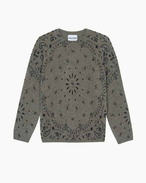 Pull Charley Bandana kaki chiné - Image principale